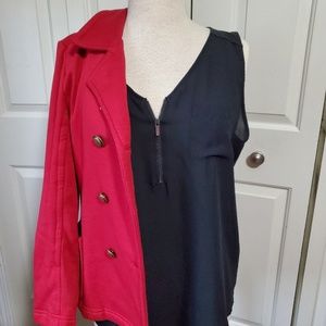 A women's  black tank top